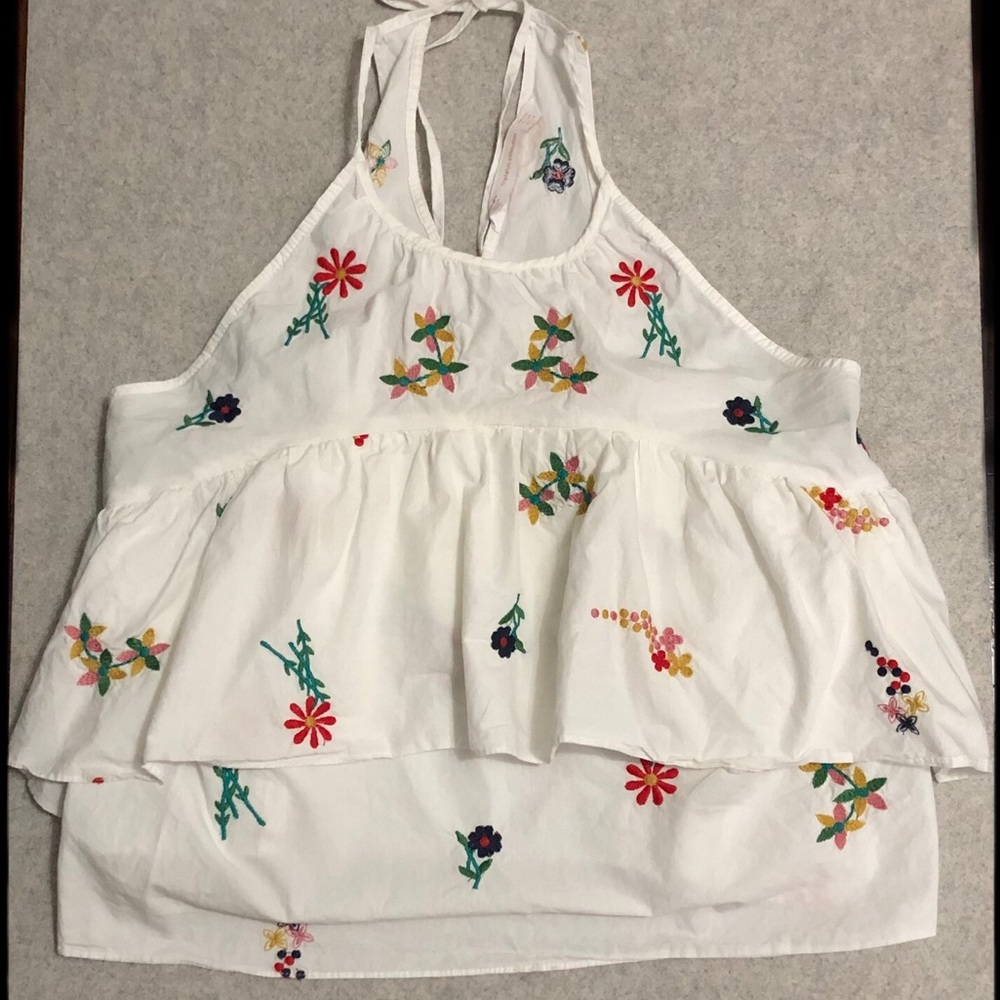 Zara Trafaluc collection embroidered top XS